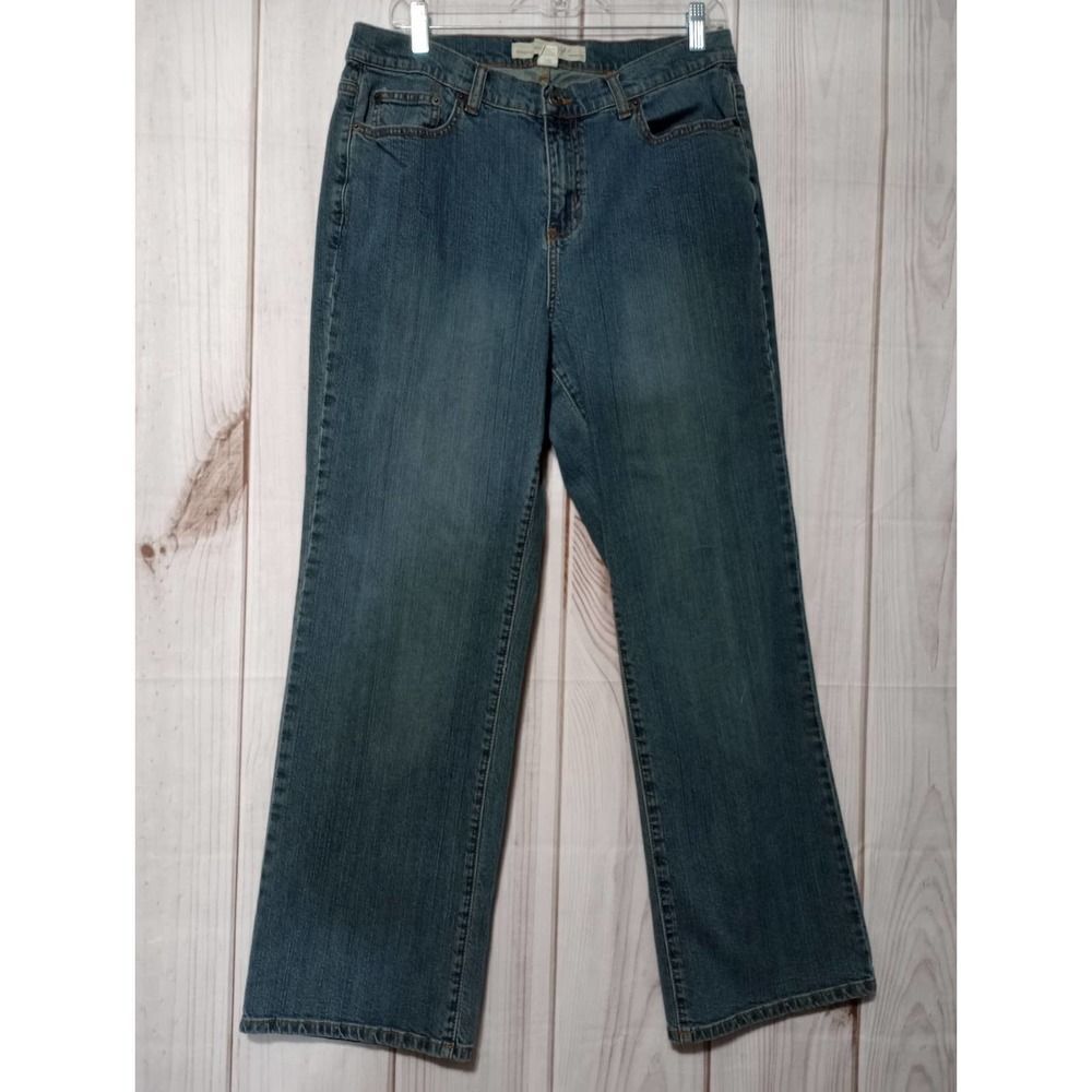 Venezia Womens Blue Stretch Bootcut Jeans Size 16 Average Medium Wash Denim